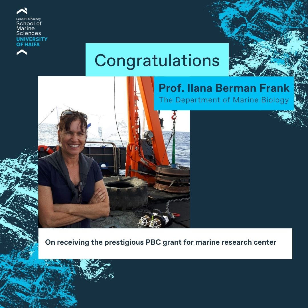 Read more about the article Congratulations to Prof. Ilana Berman-Frank on receiving a prestigious grant for marine research centers