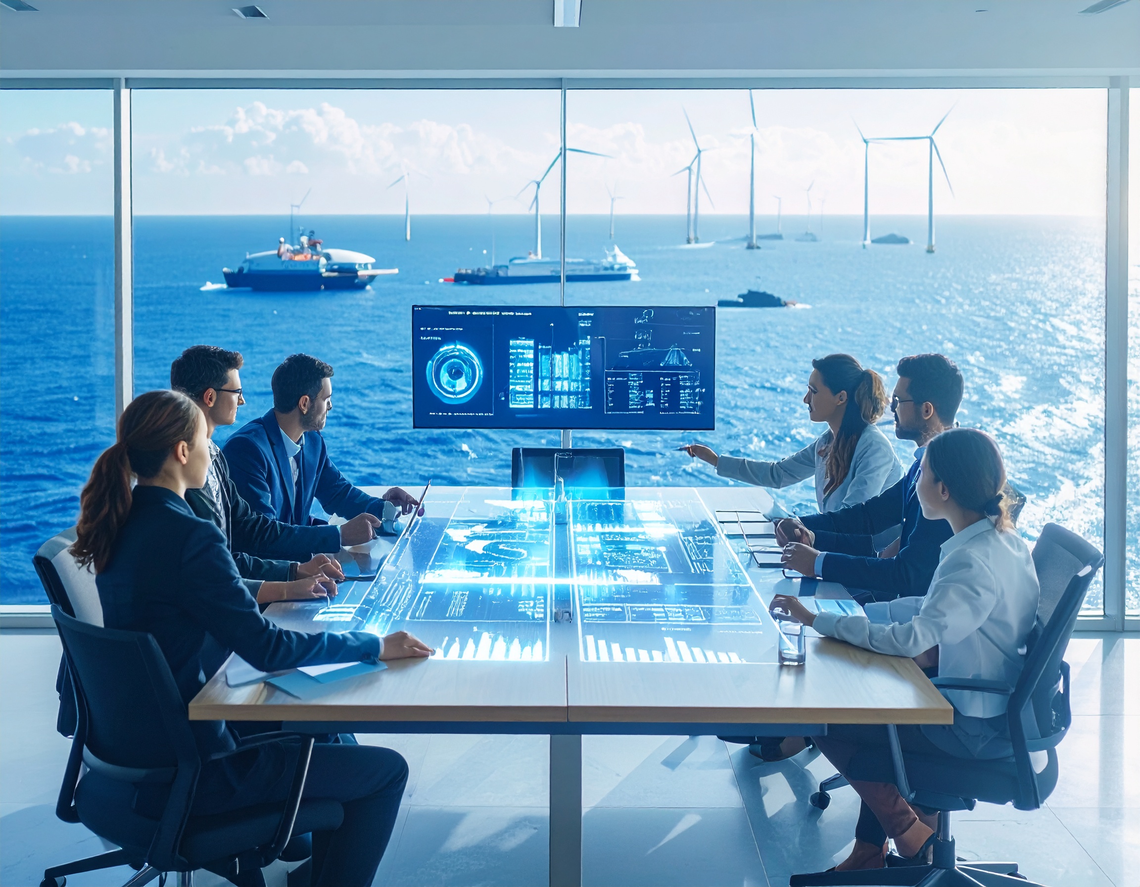 Firefly_Split composition image- top half shows pristine blue Mediterranean waters with cutti 220856